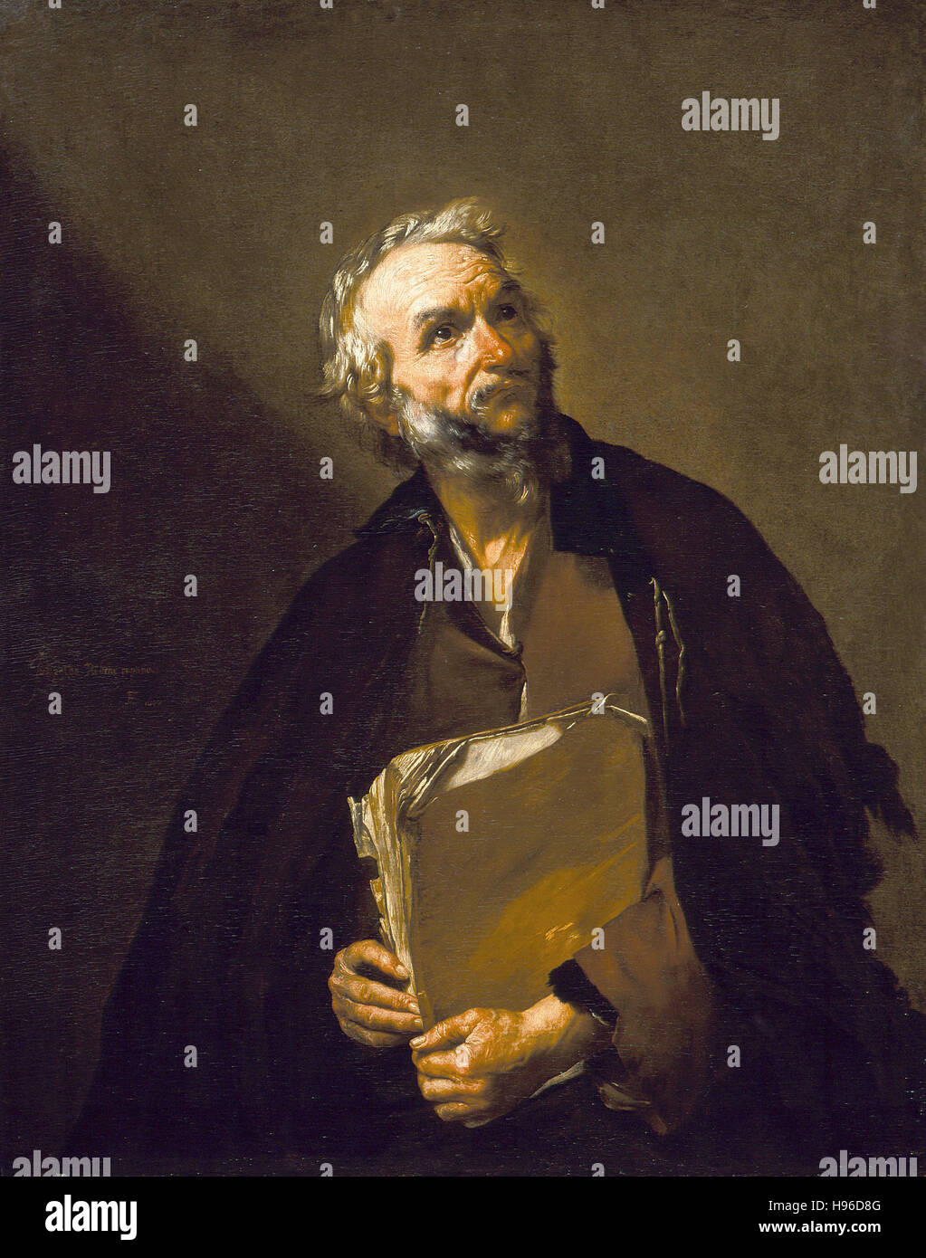 Jusepe DE RIBERA - Un philosophe Banque D'Images