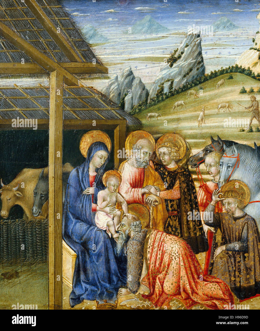 GIOVANNI DI PAOLO - l'Adoration des Mages - 1460 Banque D'Images