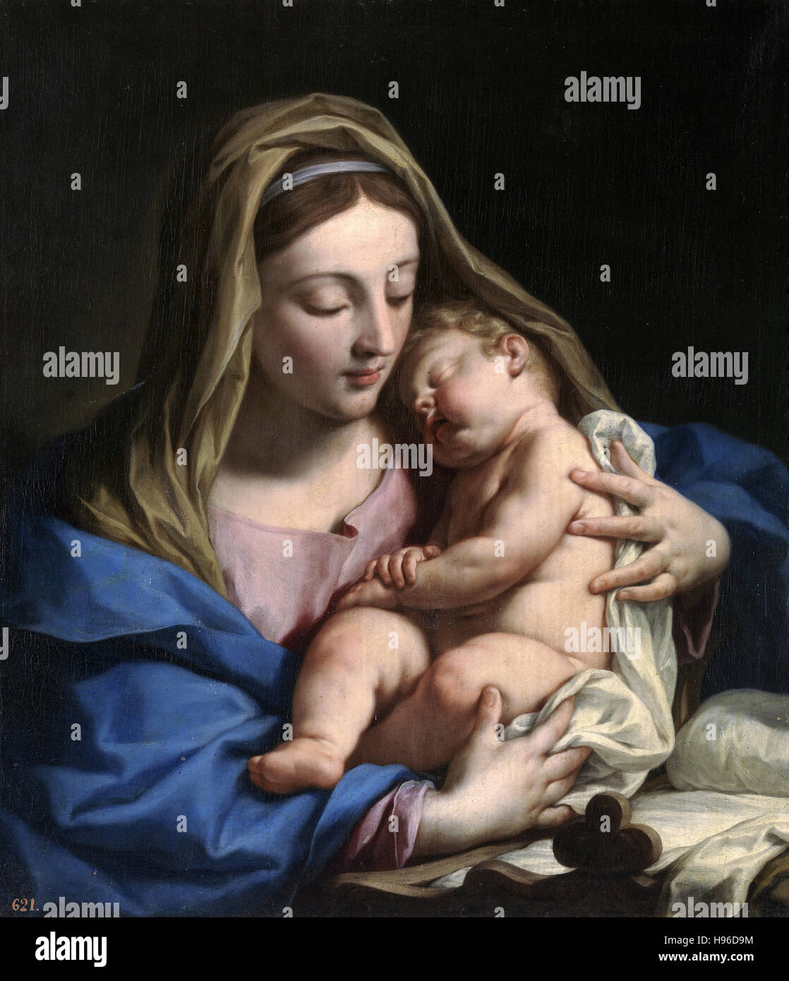 FRANCESCO TREVISANI - La Vierge et l'enfant - 1710 Banque D'Images