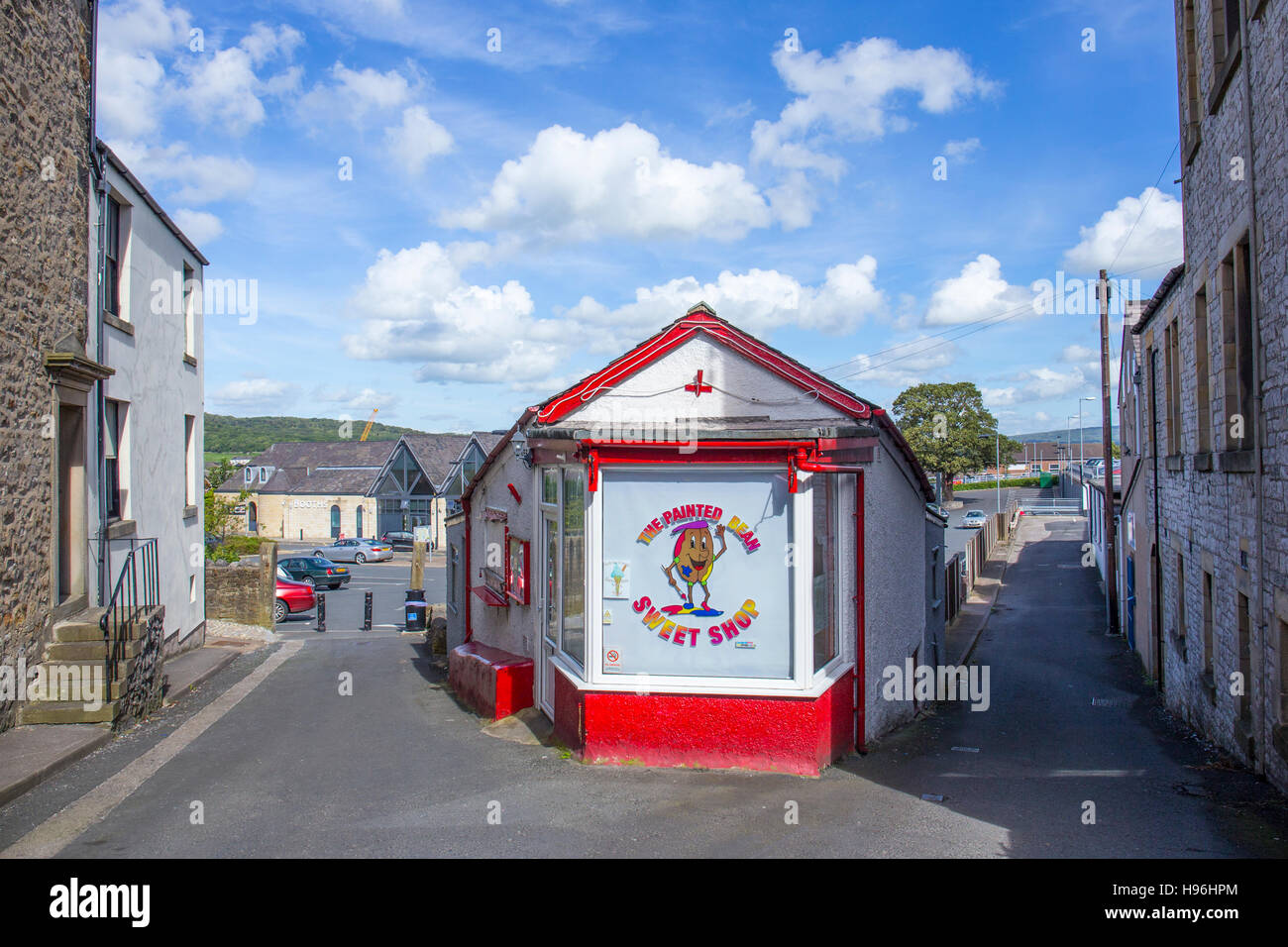 Le Bean peint sweet shop dans Carnforth Lancashire UK Banque D'Images