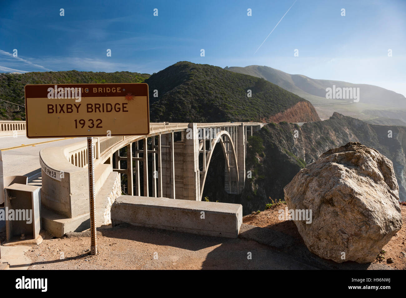 Coast Road, Bixby Bridge, Big sur, Highway 1, Pacific Coast, Californie, États-Unis Banque D'Images