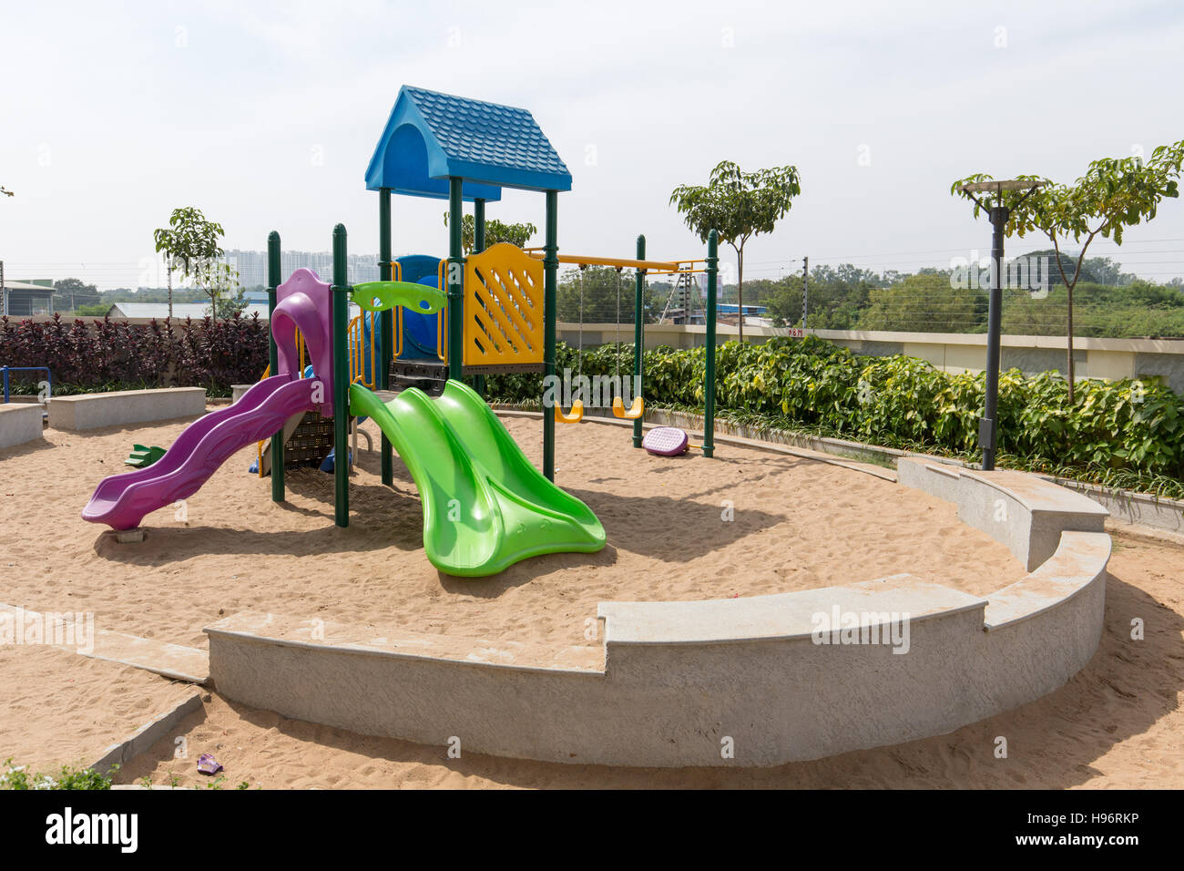 Aire de jeux pour enfants à Hyderabad, Inde Banque D'Images