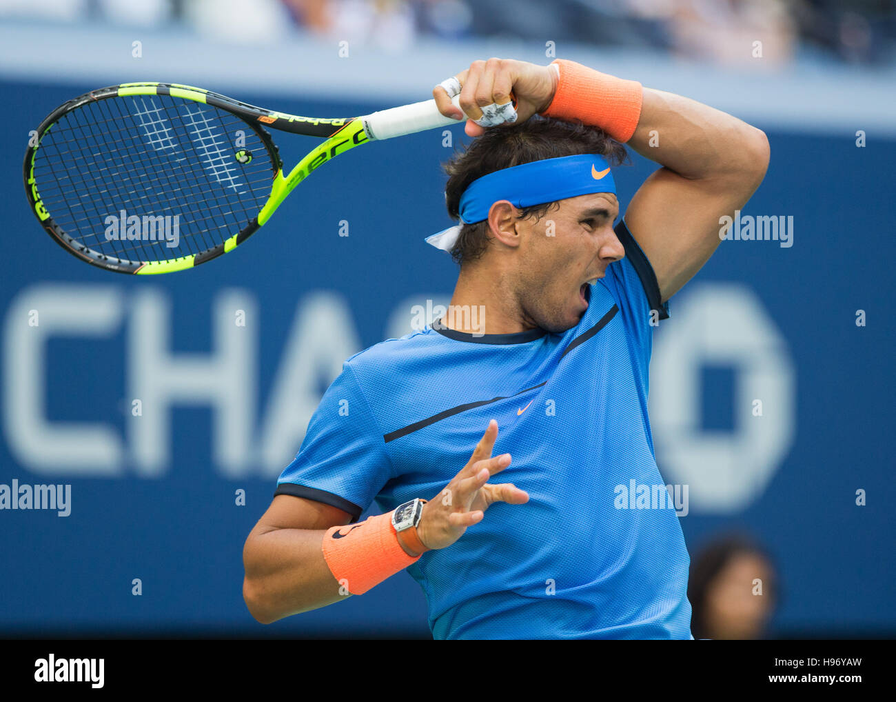 Rafael Nadal (ESP) à l'US Open 2016 championnats dans Flushing Meadows, New York, USA Banque D'Images