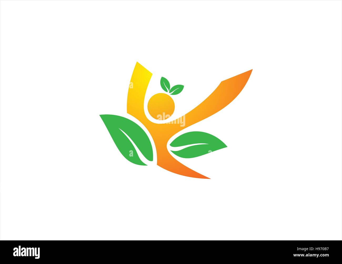 Les gens de la santé et nutrition fruits logo, les gens en bonne santé et de bien-être, des produits de santé d'illustration vectorielle vecteur conception humaine Illustration de Vecteur