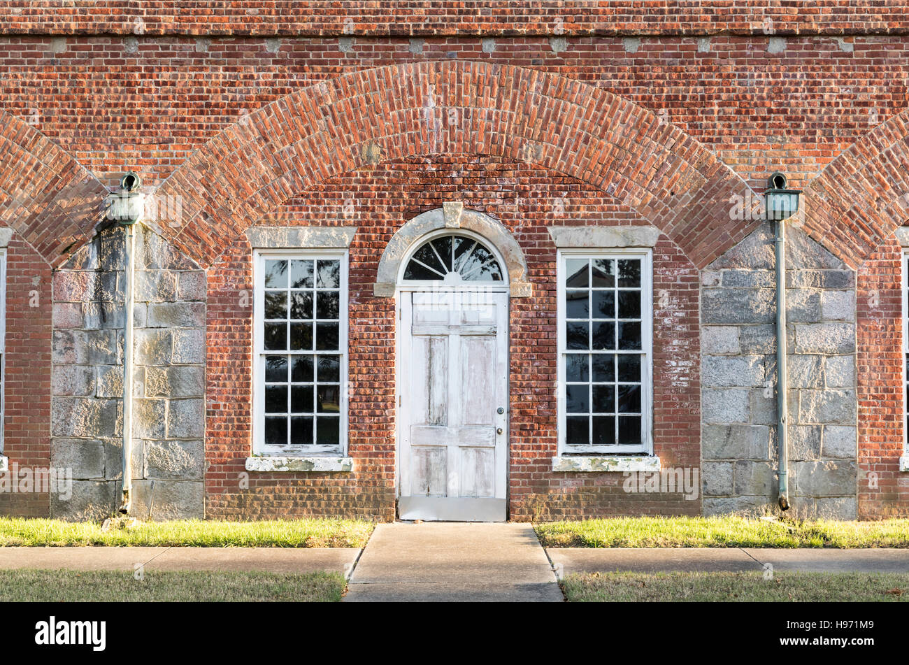 Casemate de la guerre civile Fort Monroe près de Hampton en Virginie, USA Banque D'Images