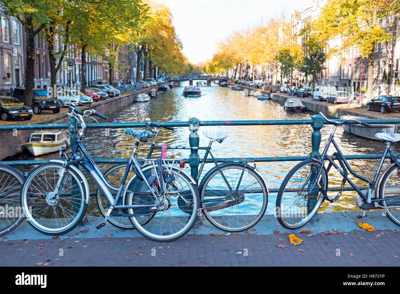 Pittoresque Ville de Amsterdam aux Pays-Bas à l'automne Banque D'Images