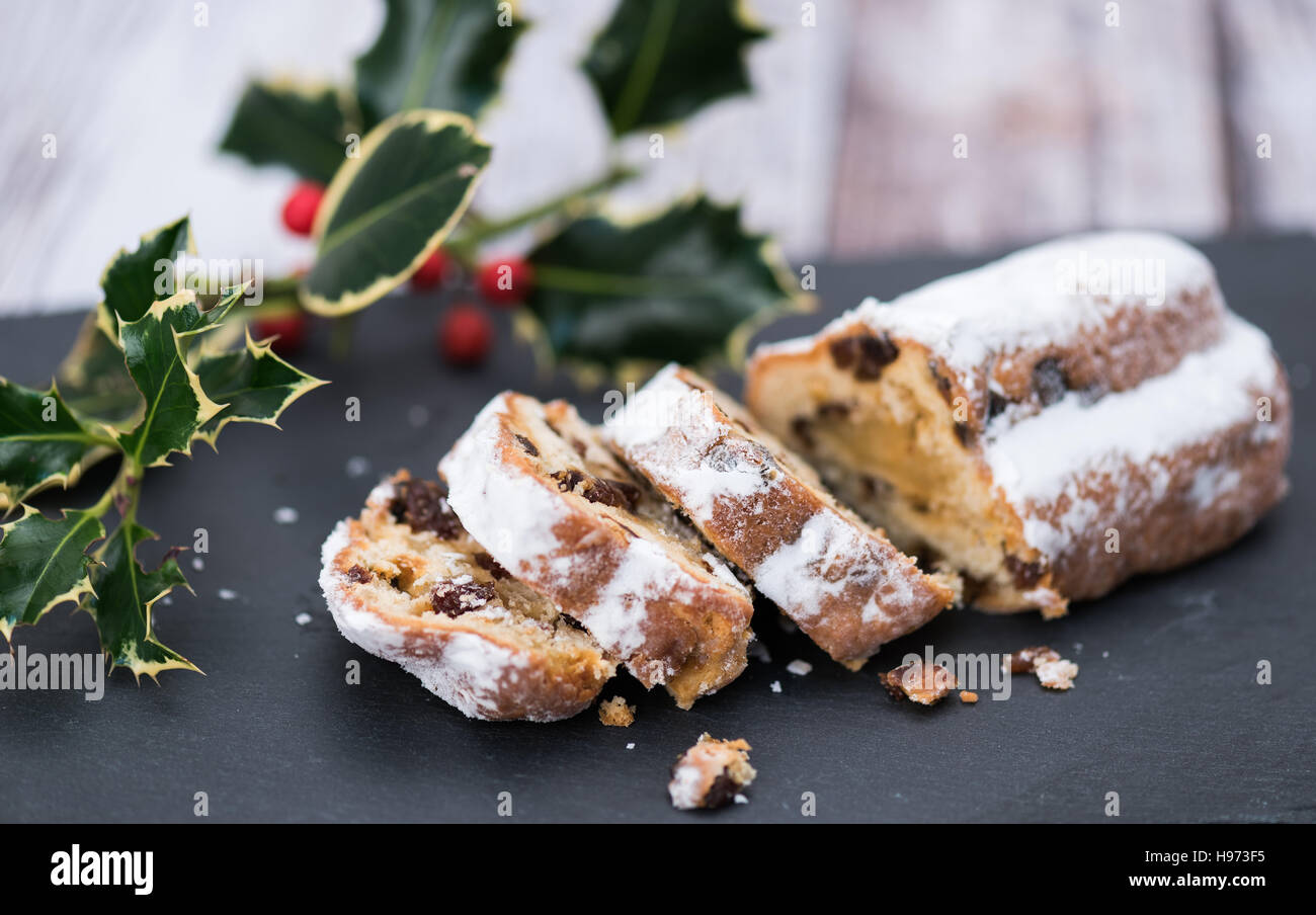 Gâteau stollen allemand Banque D'Images