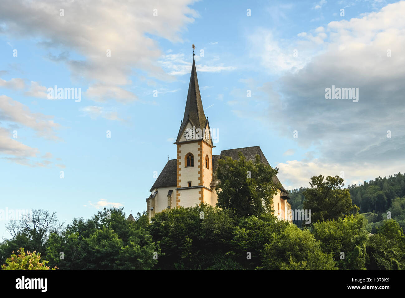 Saints Primus et Felician Église de Maria Worth, Carinthie, Autriche sur le Worthersee Banque D'Images
