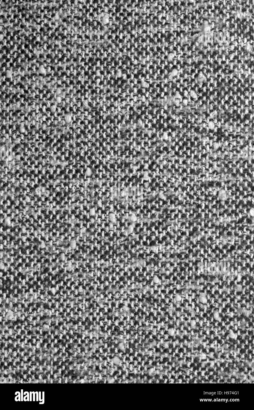 Texture tweed gris, gris, modèle laine texturée vertical le sel et le poivre noir et blanc style melange fond tissu Banque D'Images