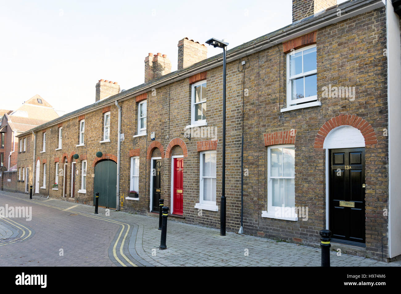 Cottages en terrasses, Brocas Street, Eton, Berkshire, Angleterre, Royaume-Uni Banque D'Images
