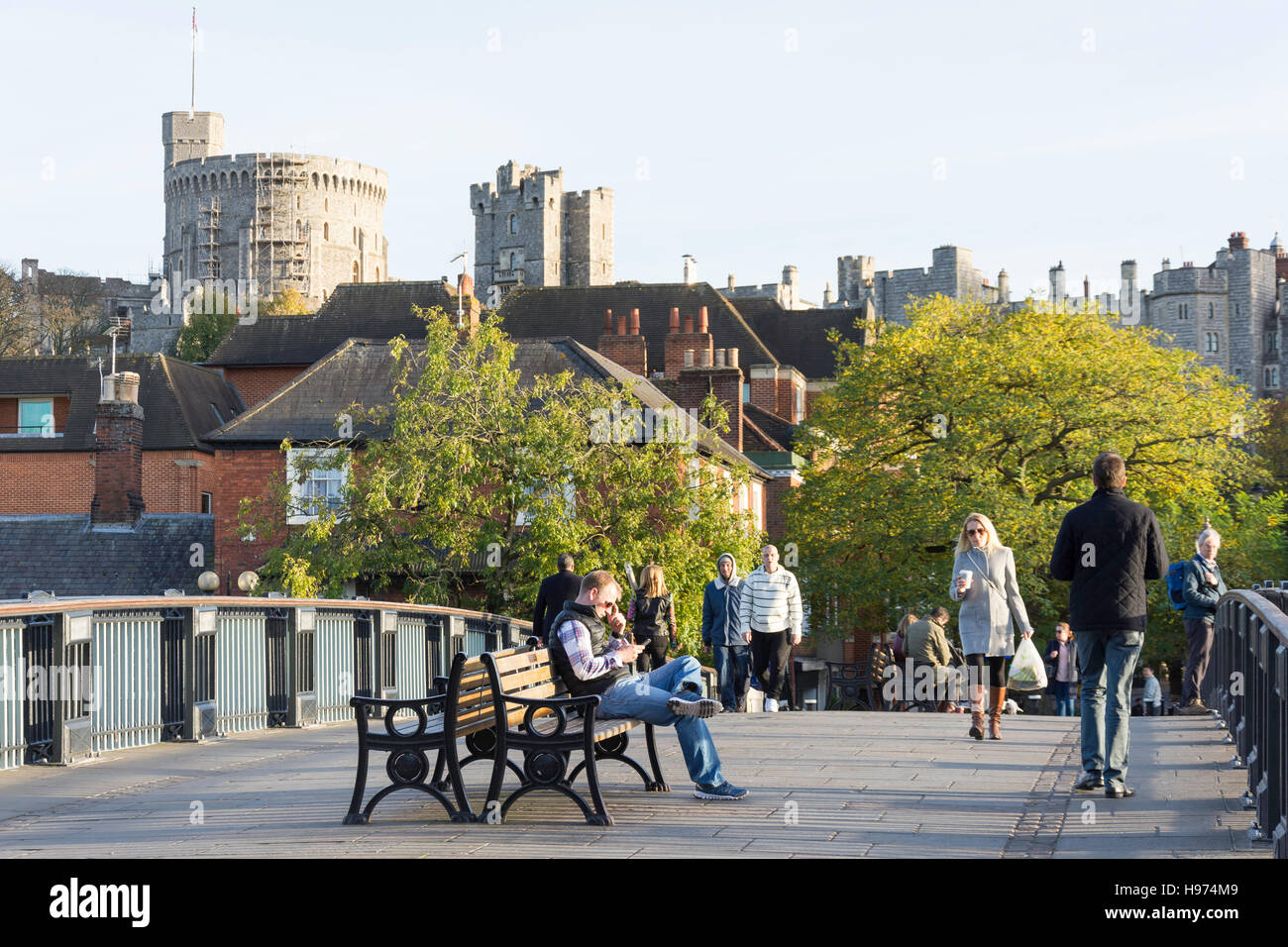 Pont de Windsor de Windsor, Eton, Berkshire, Angleterre, Royaume-Uni Banque D'Images