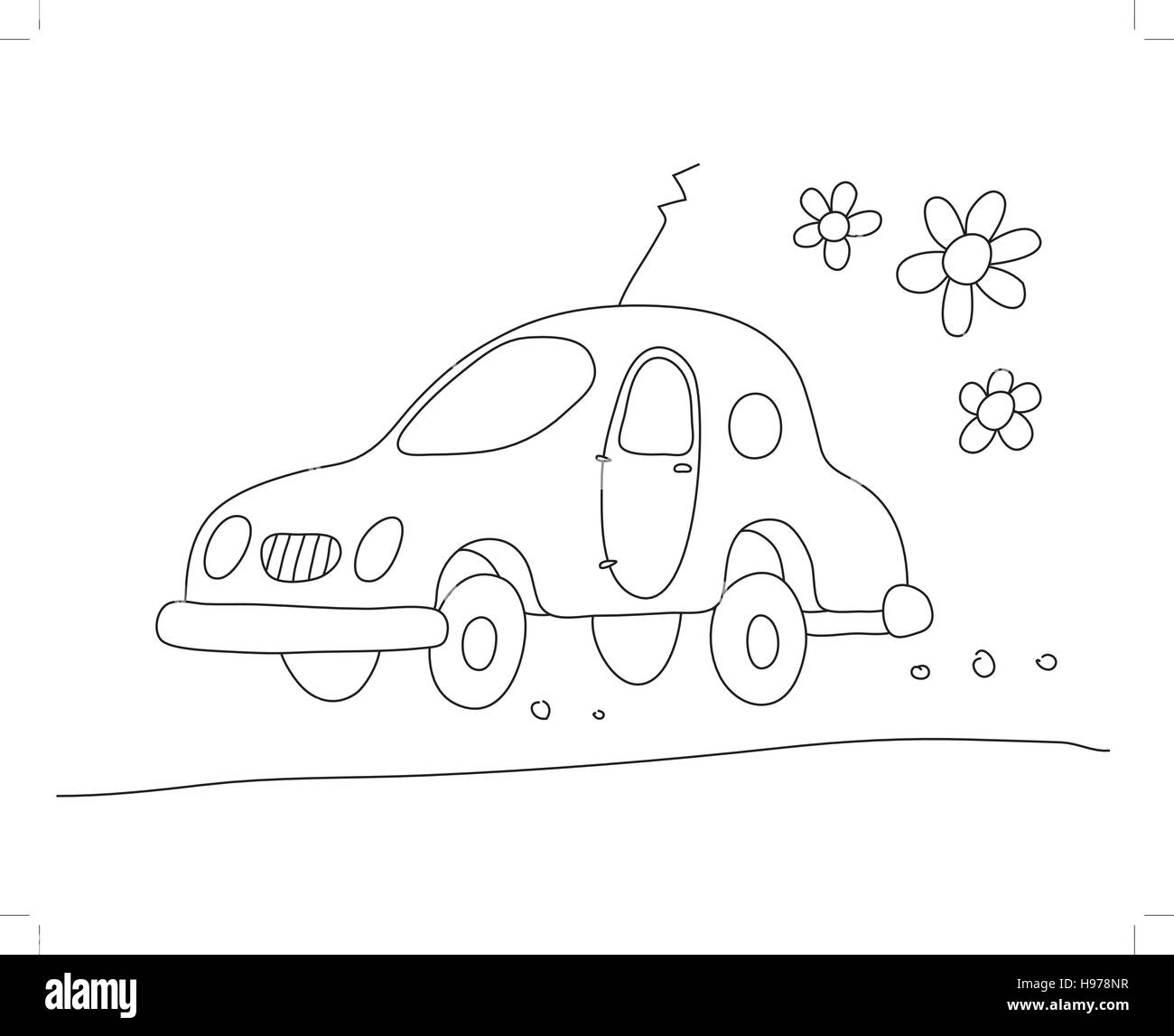 Eco-voitures Illustration de Vecteur