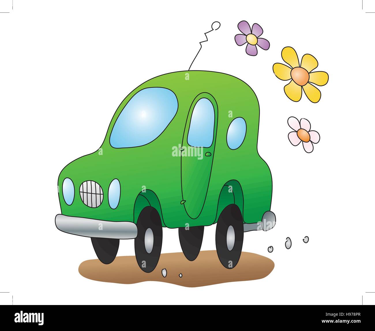 Eco-voitures Illustration de Vecteur
