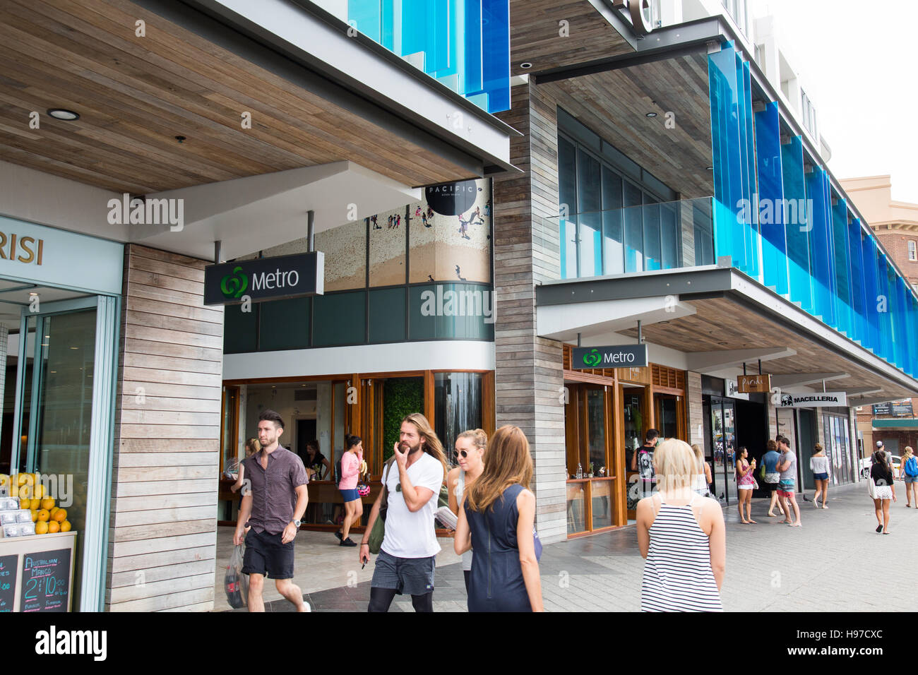 Bondi et boutiques sur campbell parade,Sydney, Australie Banque D'Images