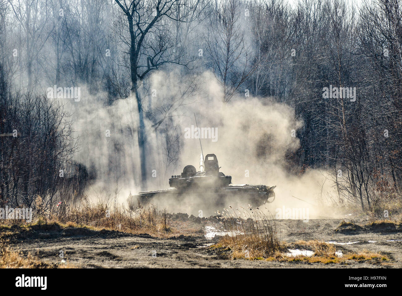 Réservoir T-72 russe Banque D'Images