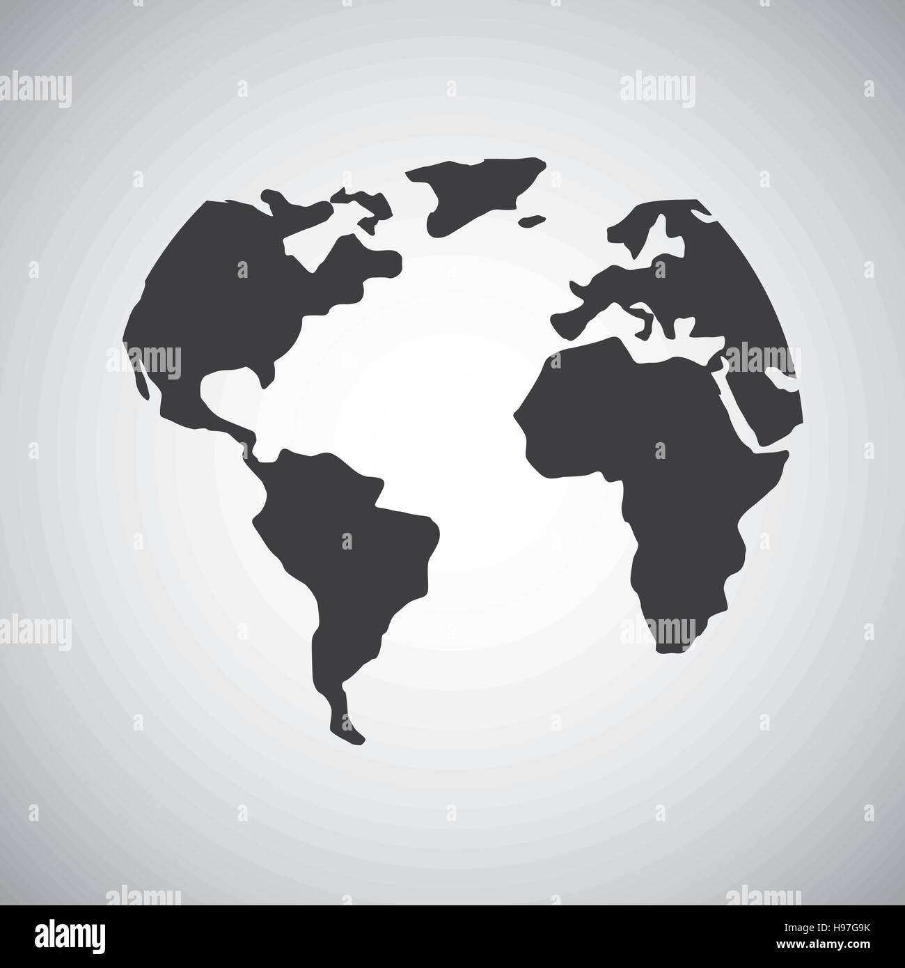 Carte du monde noir sur fond blanc. vector illustration Image ...