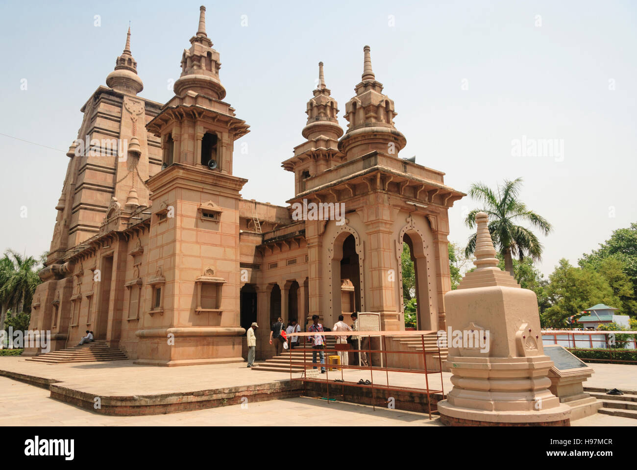 Mulagandhakuti Vihara, temple bouddhiste du Sri Lanka. Sarnath, Varanasi, Uttar Pradesh, Inde