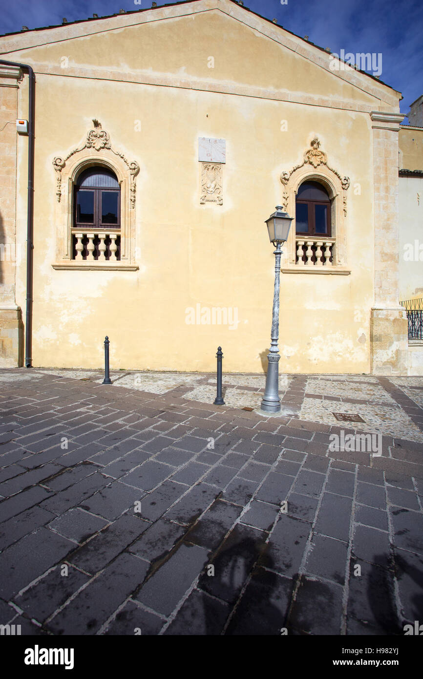 Palais Noble à Palazzolo Acreide, Sicile, Italie Banque D'Images