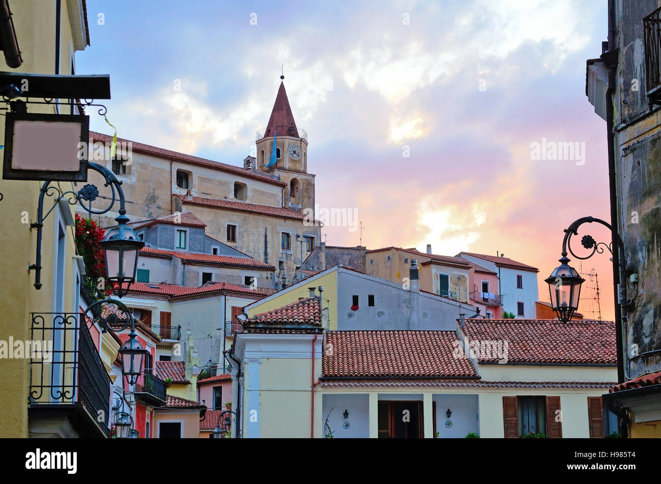 Vue panoramique de Maratea. Basilicate Italie Banque D'Images