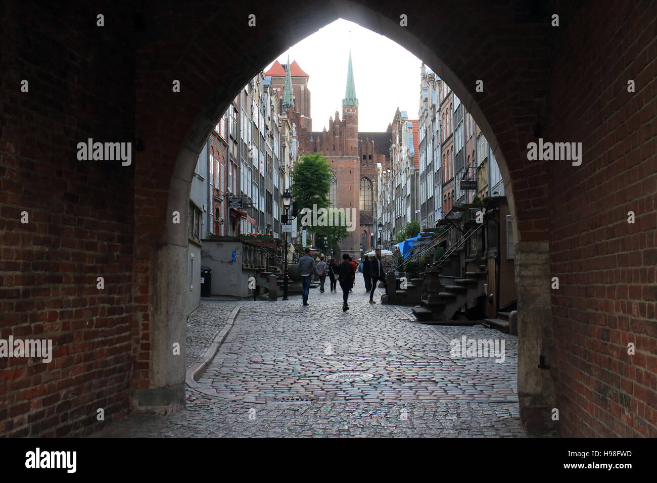 Rue Mariacka, Gdansk, Pologne Banque D'Images