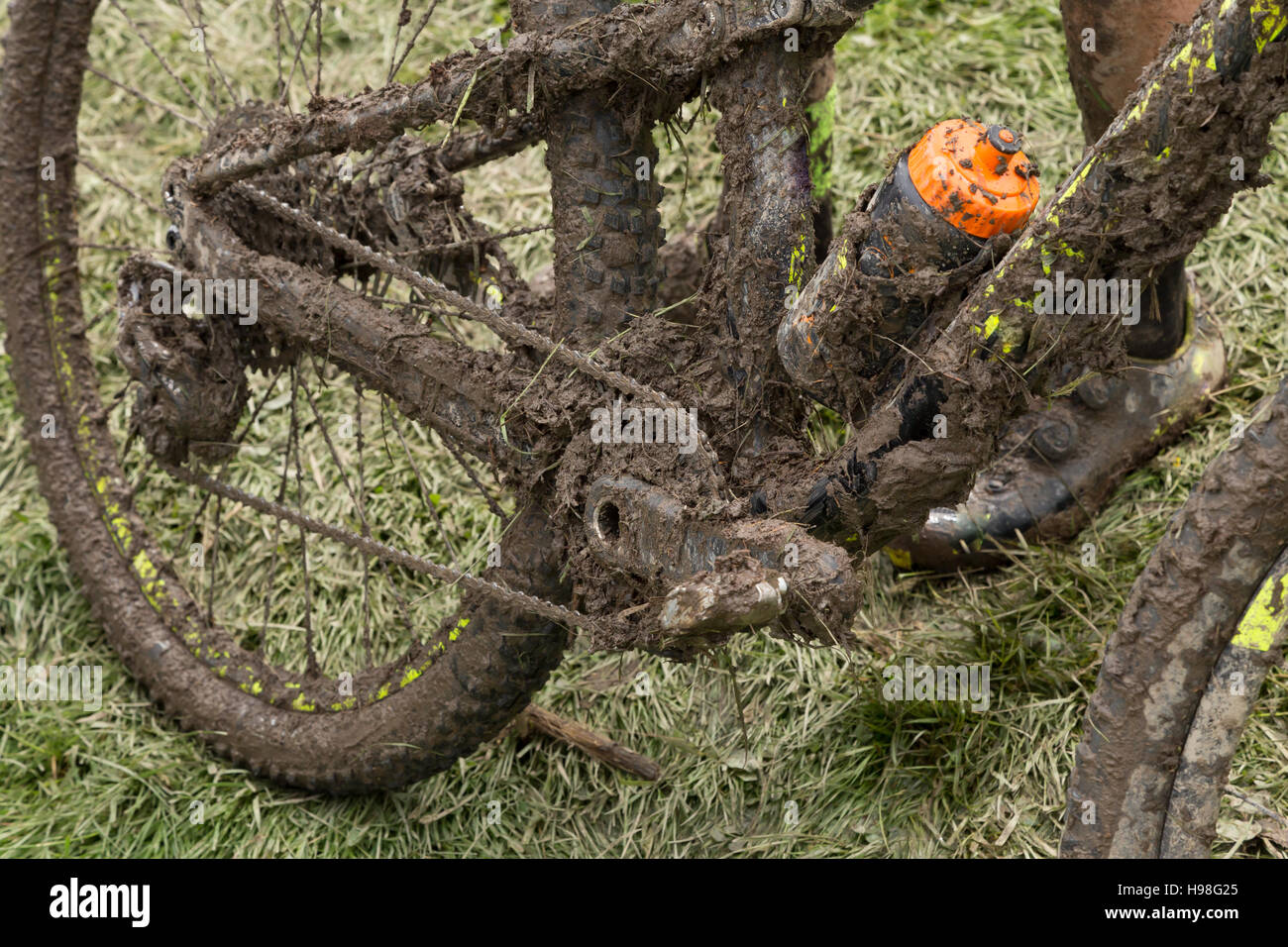 Vtt boueux Banque D'Images