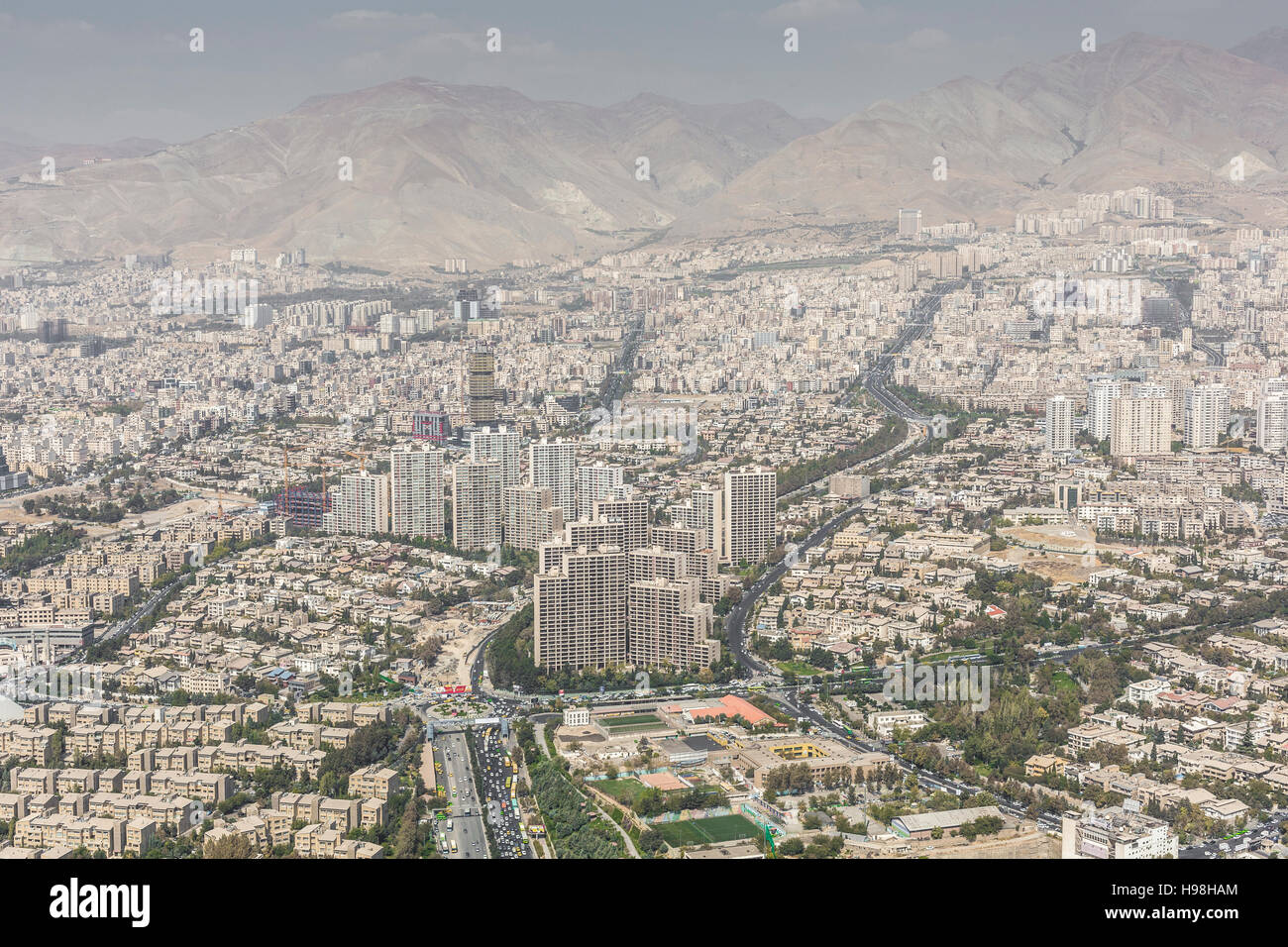 Téhéran, Iran - Octobre 05, 2016 : La vue de la tour Milad, à Téhéran, Iran. Banque D'Images