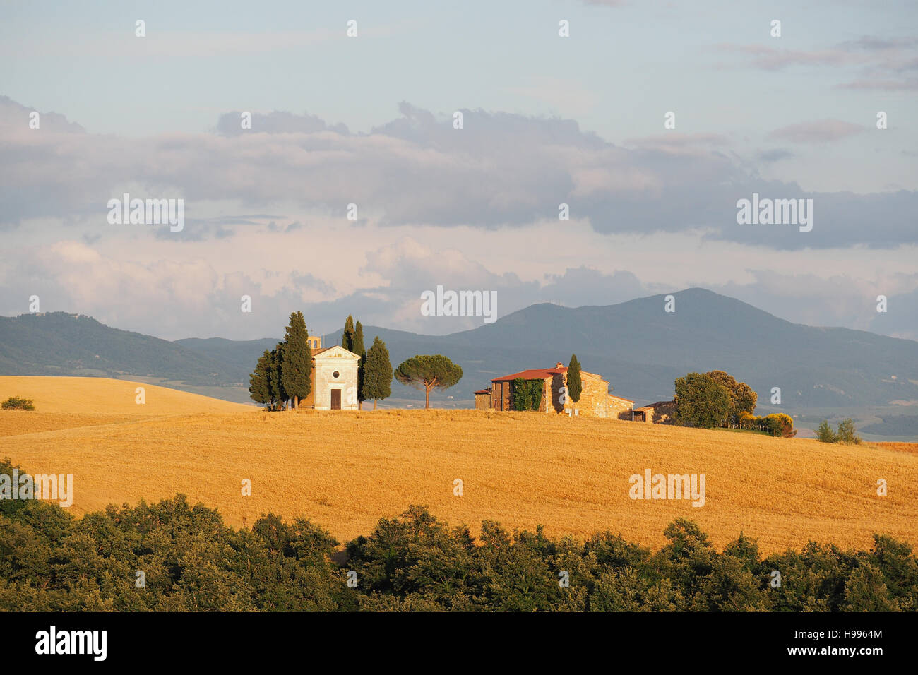 Chapelle vitaleta, toscane, italie Banque D'Images