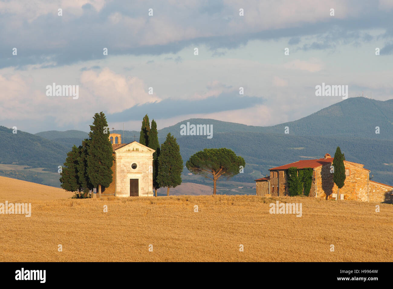 Chapelle vitaleta, toscane, italie Banque D'Images