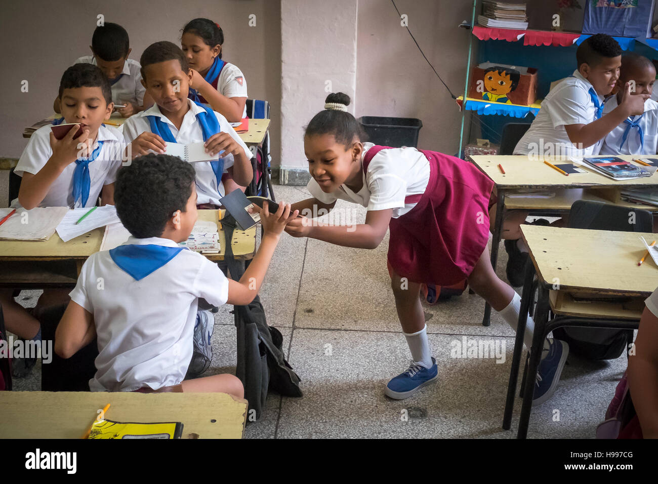 La Havane, Cuba : École élémentaire de la Vieille Havane Banque D'Images