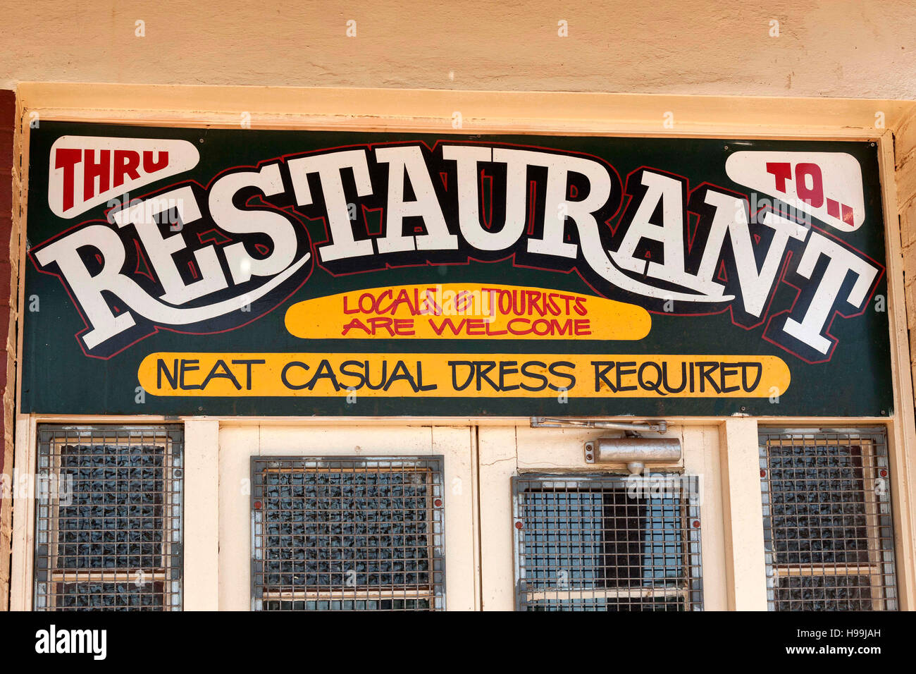 Restaurant sign, Mount Magnet l'ouest de l'Australie Banque D'Images