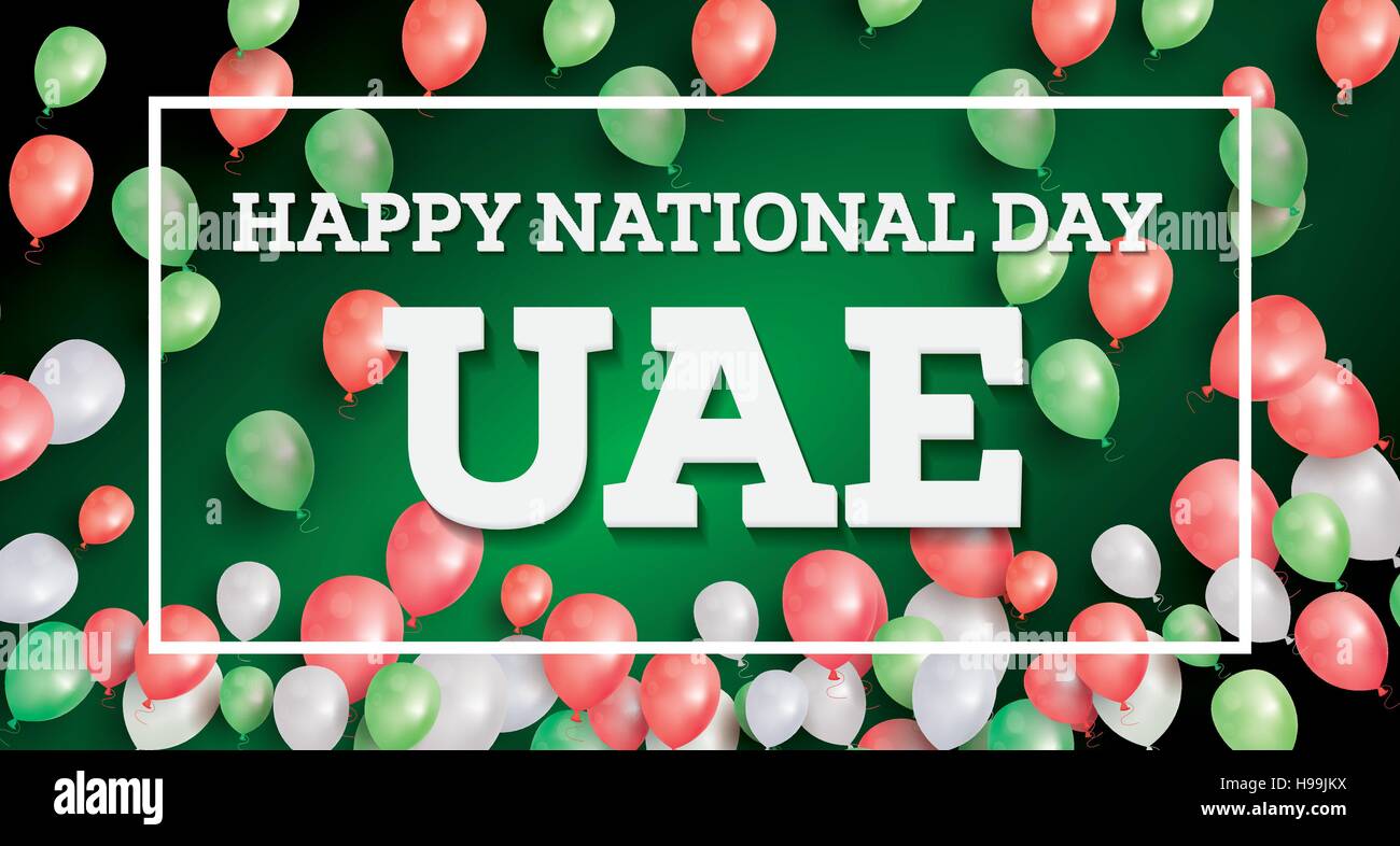 Heureuse Journée nationale émirats. Vector Illustration. Célébration de décembre. 2 en Emirats Arabes Unis. Illustration de Vecteur
