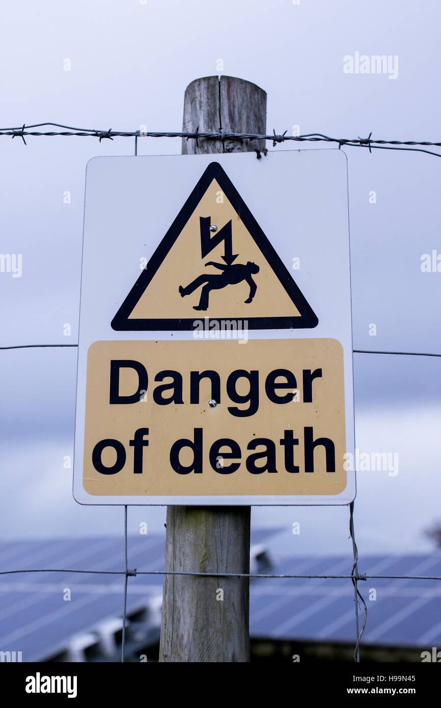 Danger de mort Sign Banque D'Images