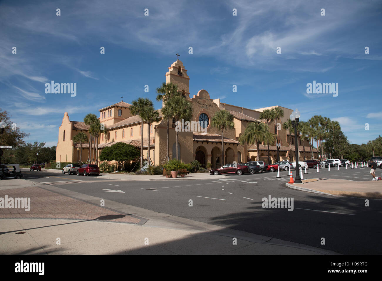 Spanish Springs Florida USA centre ville - Le Centre des arts de la scène sur la place principale Banque D'Images
