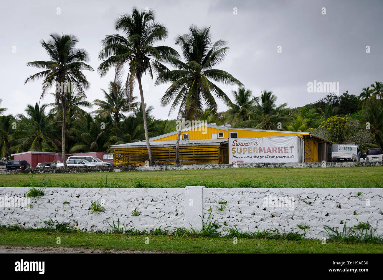 Supermarché Swanson, Alofi, Niue, le Pacifique Sud, l'Océanie Banque D'Images