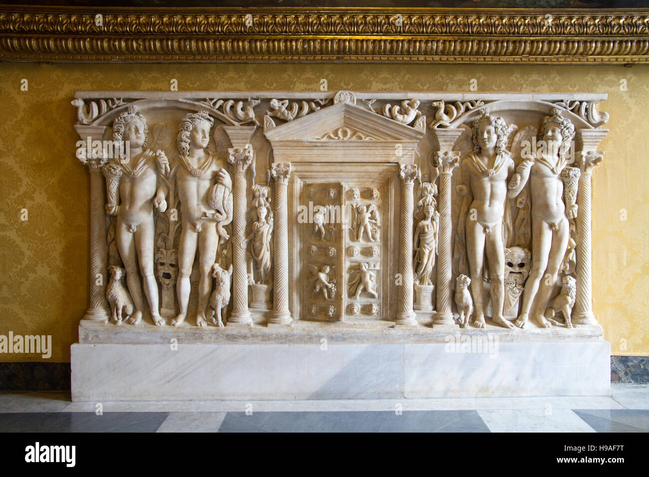 La gravure sur marbre, Rome, Italie, les musées du Capitole, Musei Capitolini, monument touristique du patrimoine de l'art Banque D'Images