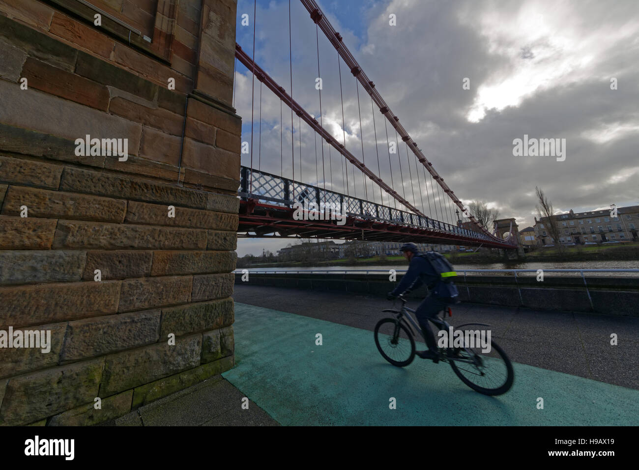 Pont suspendu de South Portland Street Glasgow Banque D'Images