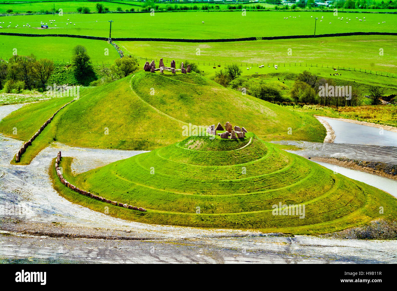 Crawick paysage reflétant l'univers multivers, milky-way et les galaxies d'Andromède Banque D'Images