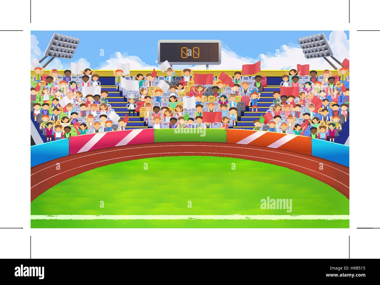 Sports Arena, stade vector background Illustration de Vecteur