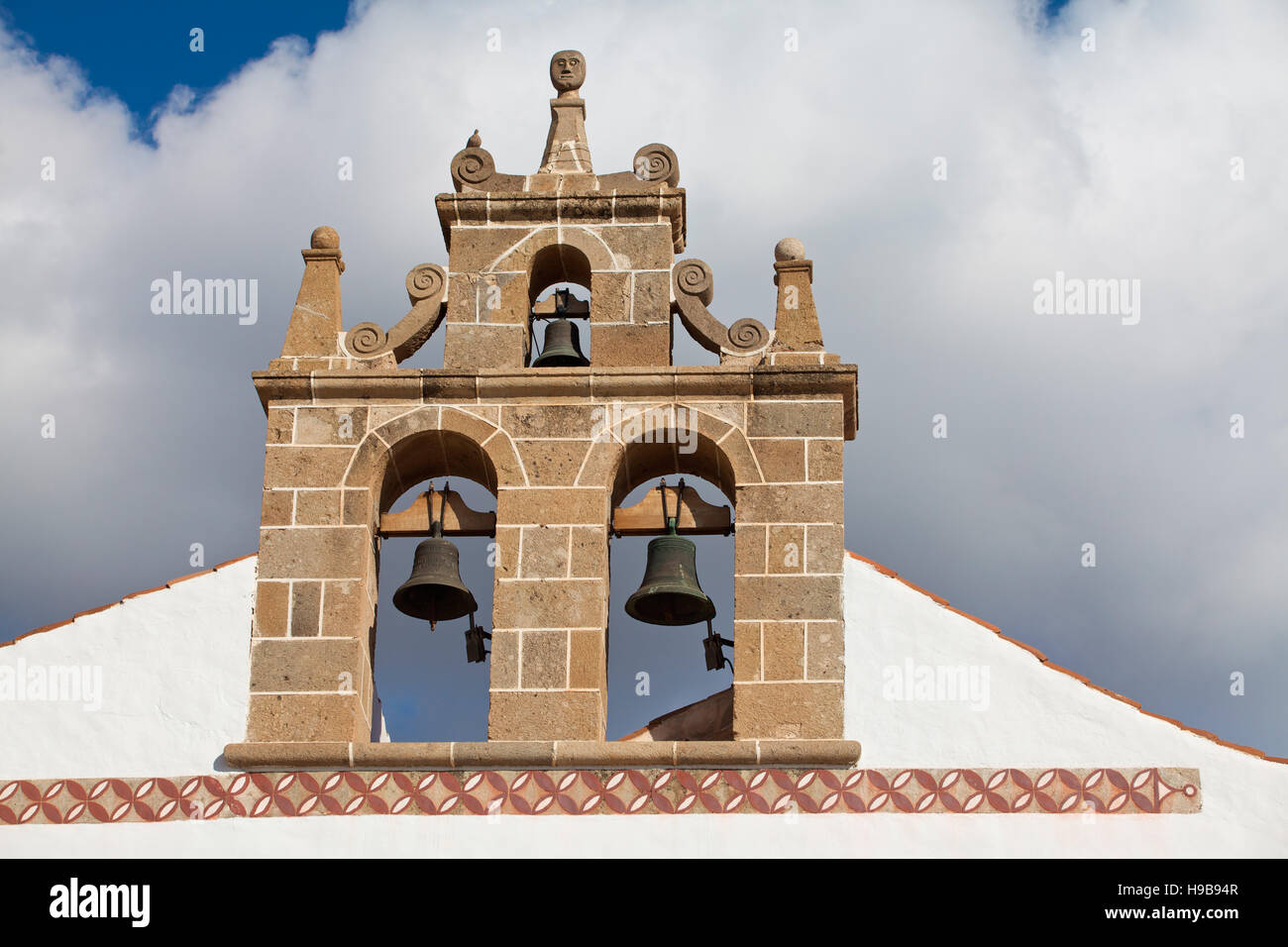 Clocher de l'église, la Plaza de Espana, Adeje, Tenerife, Espagne Banque D'Images