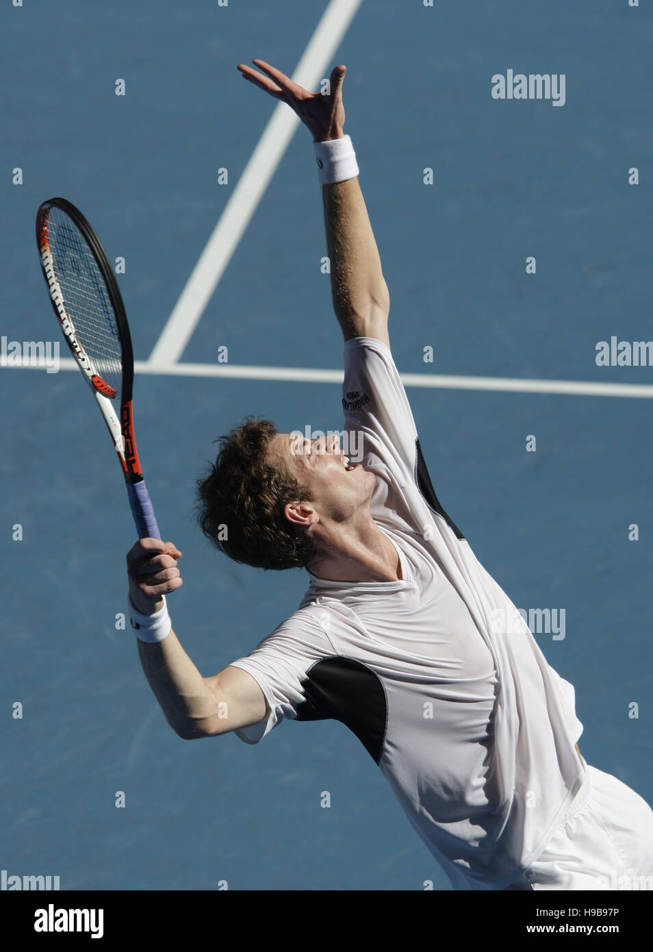 Andy Murray, Open d'Australie 2009, tournoi du Grand Chelem, à Melbourne Park, Melbourne, Australie Banque D'Images