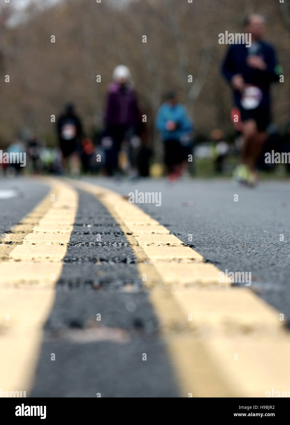 Philadelphie, Pennsylvanie, USA. 20 Nov, 2016. Coureurs sur le final de vers la ligne d'arrivée du marathon de Philadelphie de 2016, le Dr Kelly, dans le centre-ville de Philadelphie, PA. Avec la ville de Philadelphie en tenant plus de l'organisation, ainsi que les lieux de départ et d'arrivée sont légèrement différents des années précédentes. Les gagnants pour 2016 sont, dans l'intention de la race, Kimutai Cheruiyot en 2:15:53, et Taylor quartier dans la course des femmes dans 2:36:25 Credit : Bastiaan Slabbers/Alamy Live News Banque D'Images