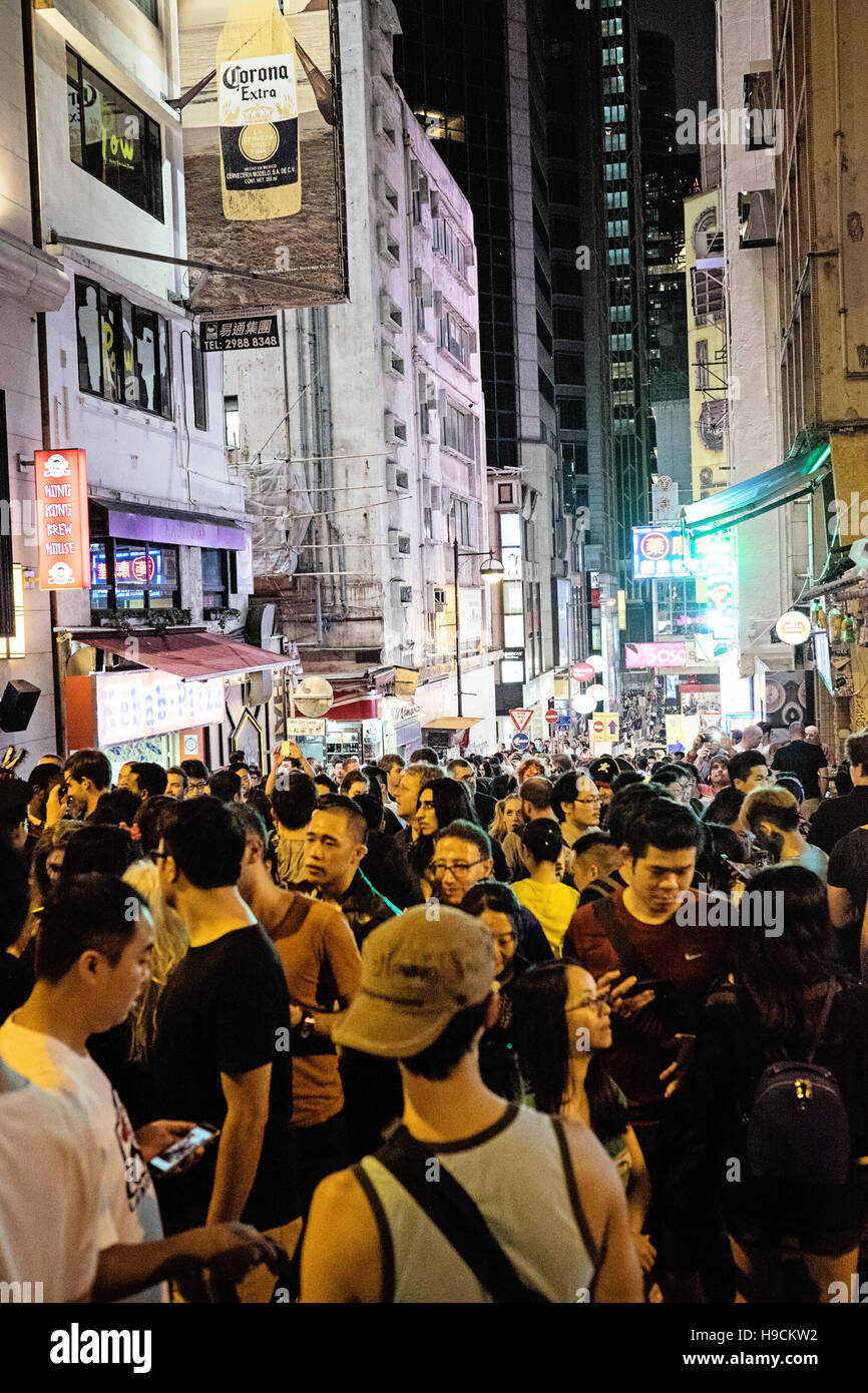 Halloween Party à Lan Kwai Fong, Hong Kong Banque D'Images