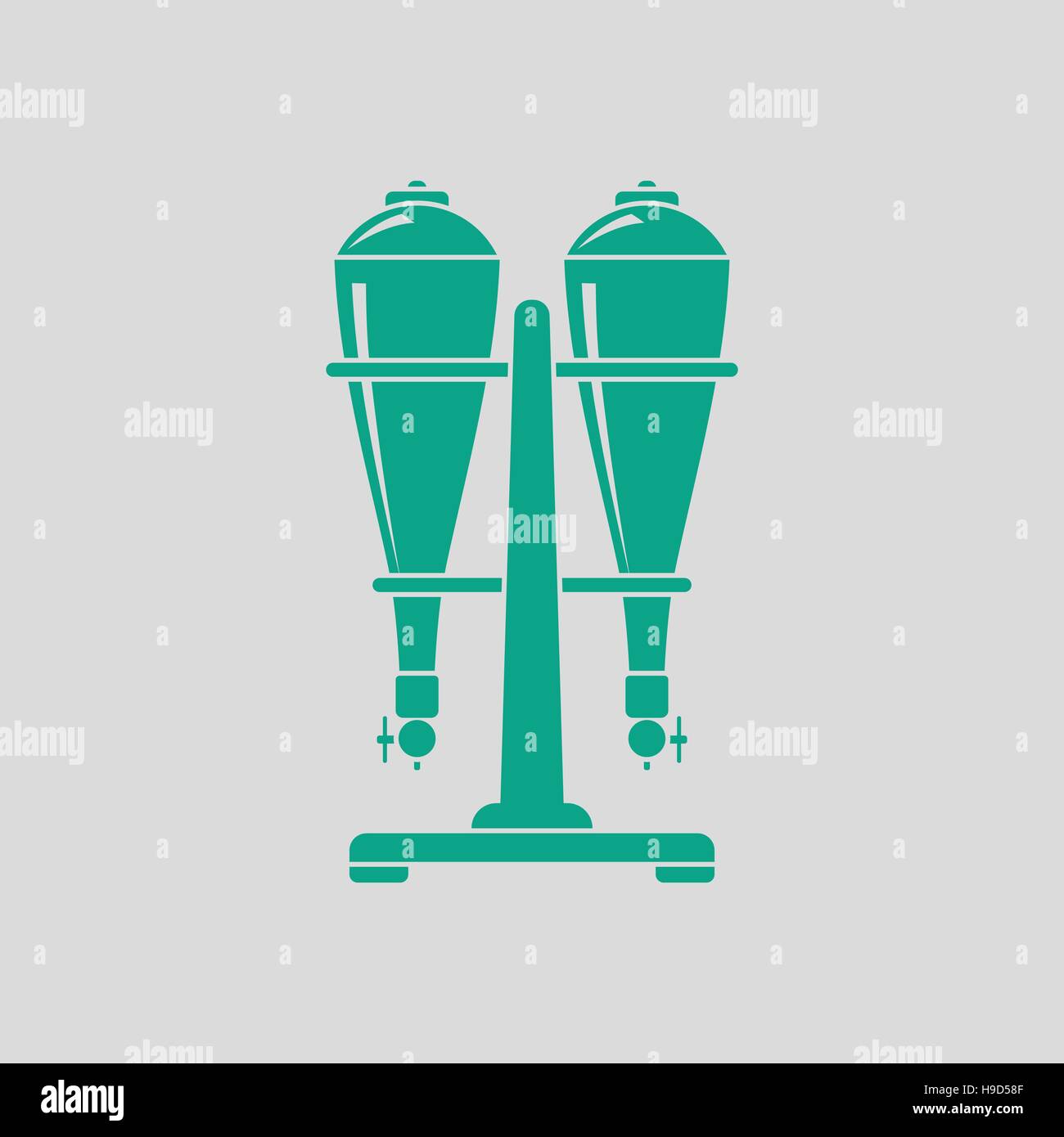 Siphon Soda l'icône de l'équipement. Avec fond gris vert. Vector illustration. Illustration de Vecteur
