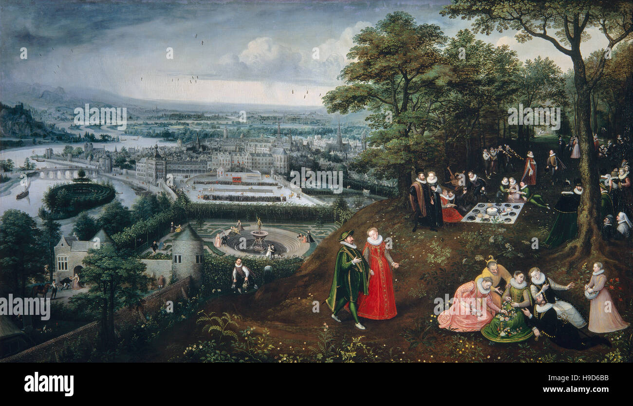 Valckenborch Lucas ( 1530 - 1597 ) Détail de paysage au printemps , 1587 Banque D'Images