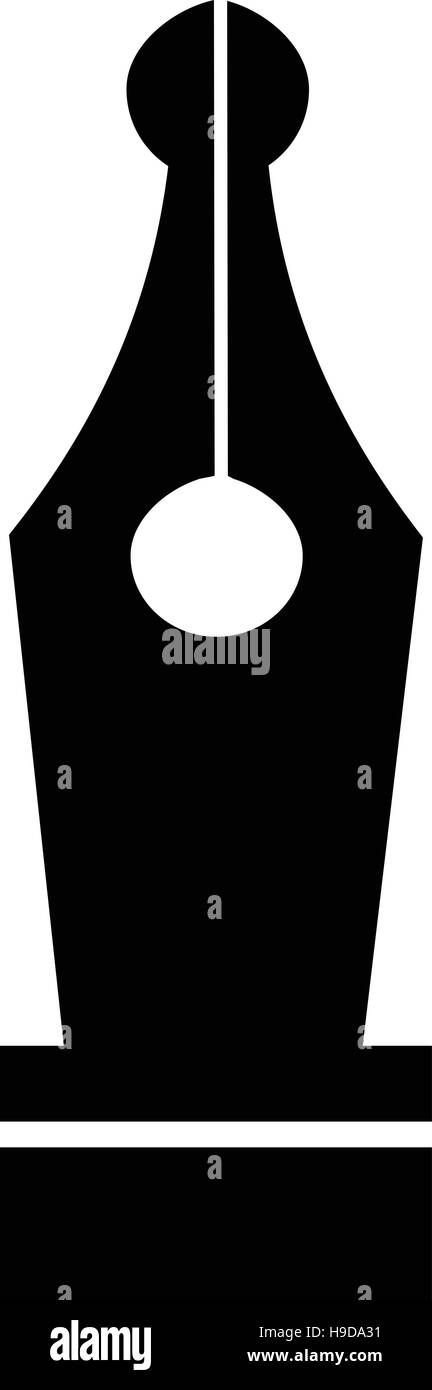 Stylo plume symbole icône Illustration de Vecteur