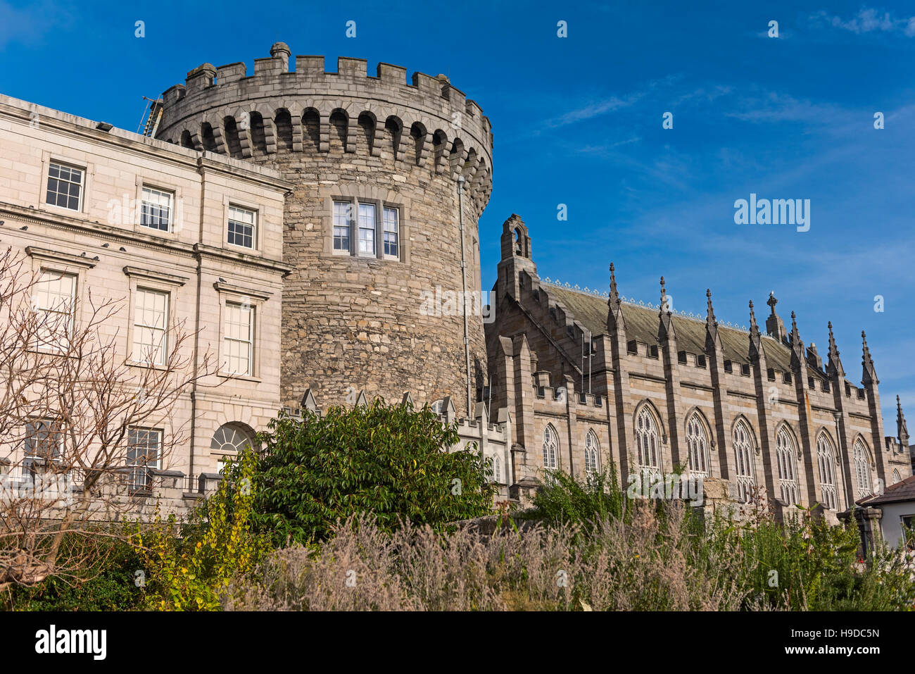 Le Château de Dublin Irlande Dublin Tour Record Banque D'Images