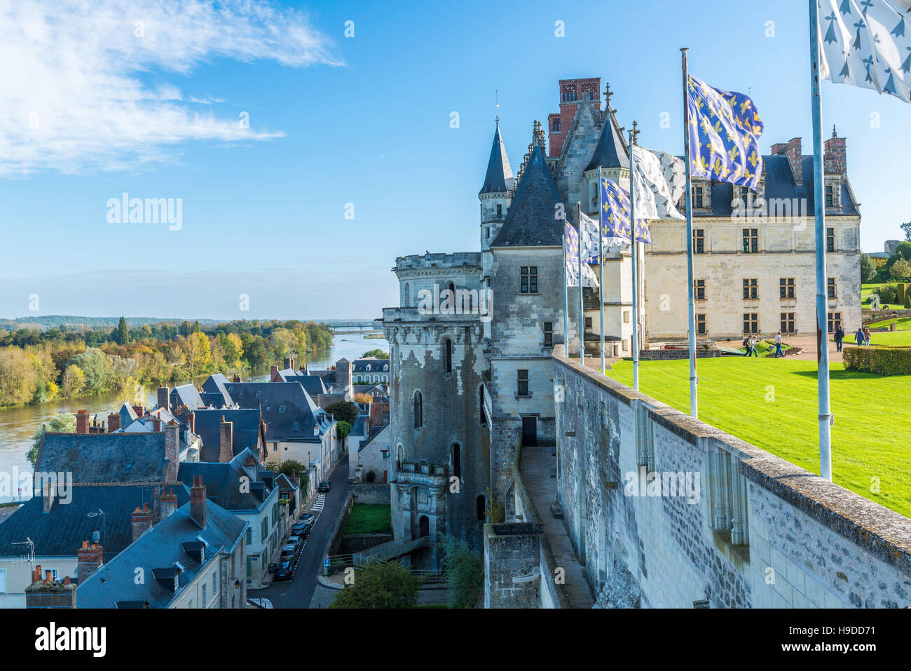 Le "Château d'Amboise château' (centre de la France). Banque D'Images