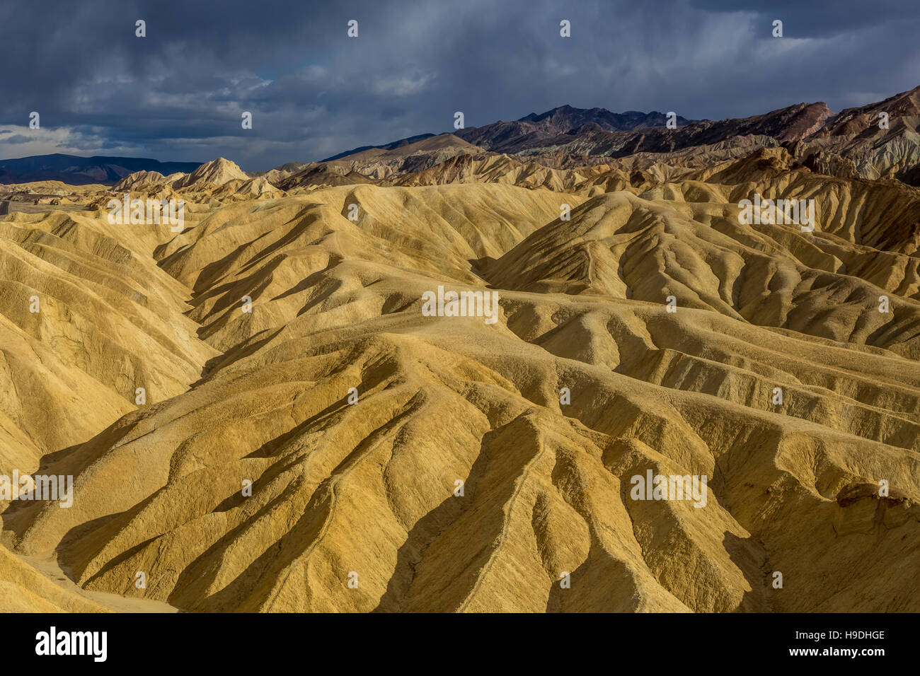Zabriskie Point, Death Valley National Park, Death Valley, Californie Banque D'Images