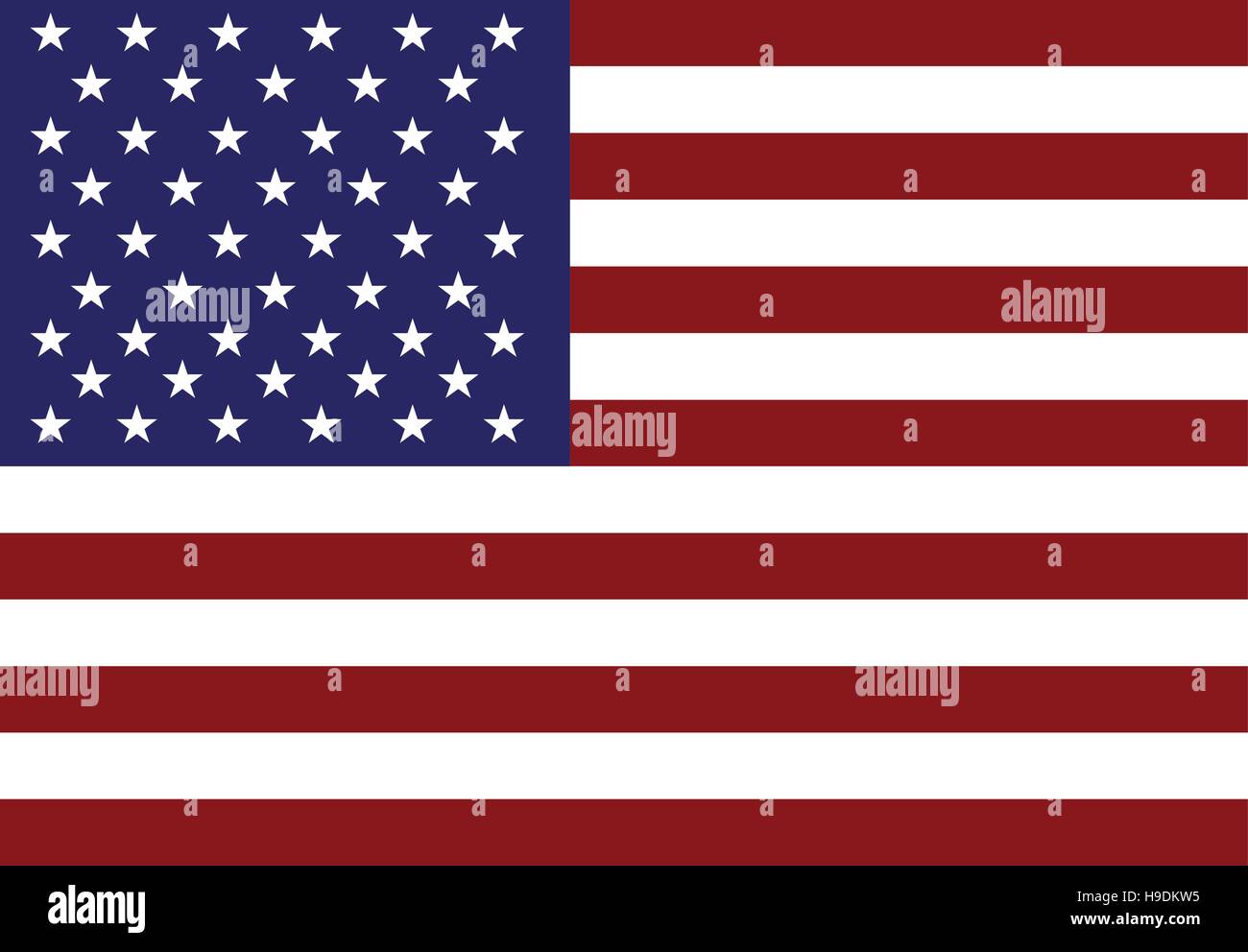 L'icône du drapeau américain Illustration de Vecteur