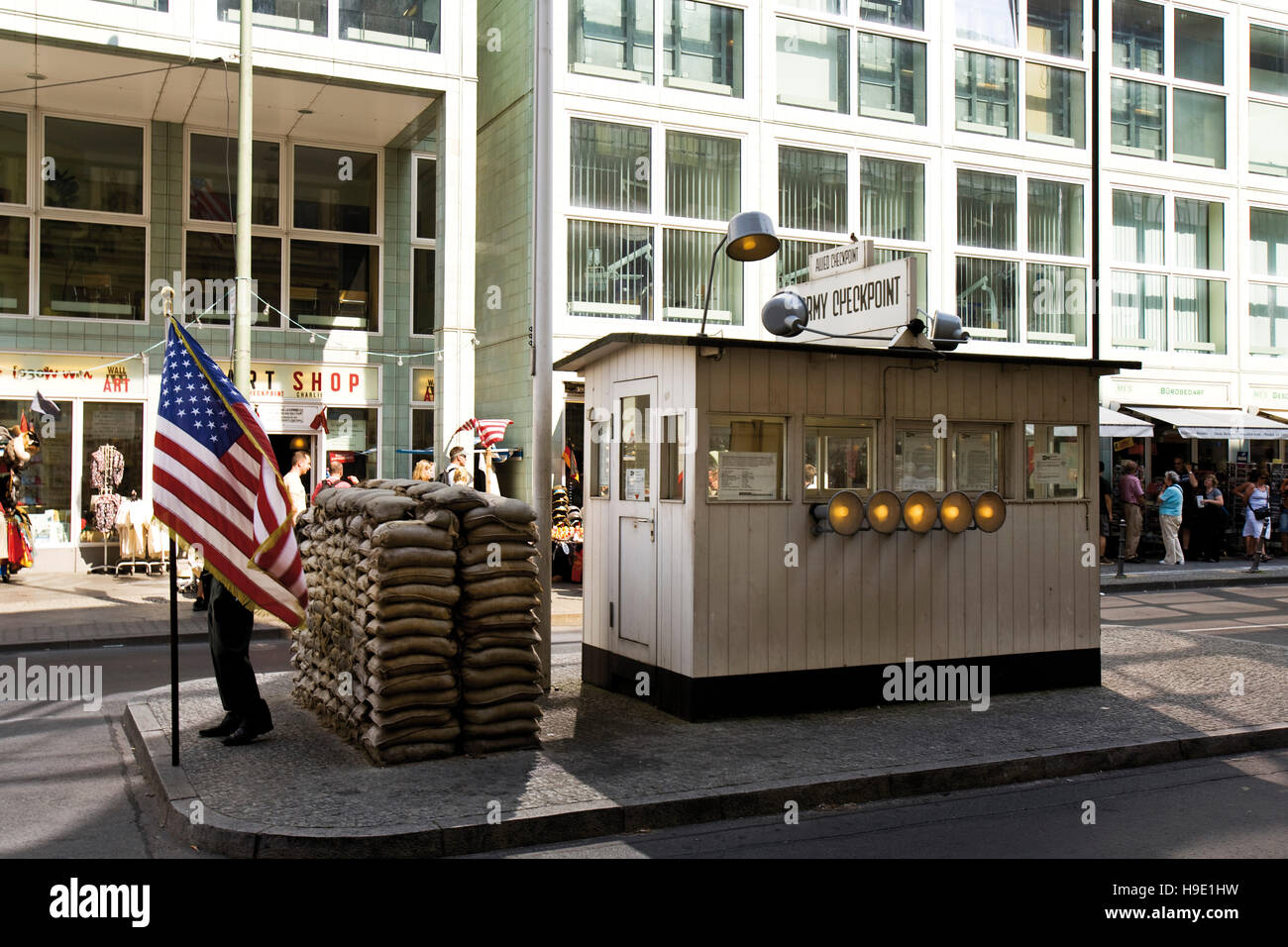 Checkpoint Charlie, Berlin Banque D'Images